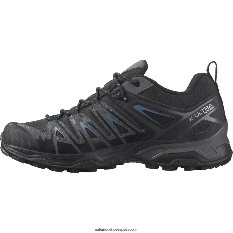 zapatos de senderismo para hombre - x ultra pioneer clima impermeable Salomon 00B0PZ38 negro/imán/azul acero