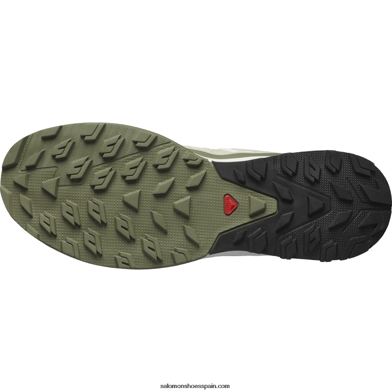 zapatos de senderismo para hombres - outrise Salomon 00B0PZ24 gris musgo/verde liquen profundo/almendra dulce