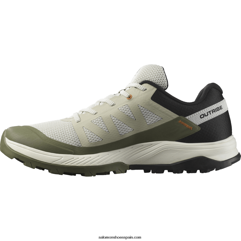 zapatos de senderismo para hombres - outrise Salomon 00B0PZ24 gris musgo/verde liquen profundo/almendra dulce