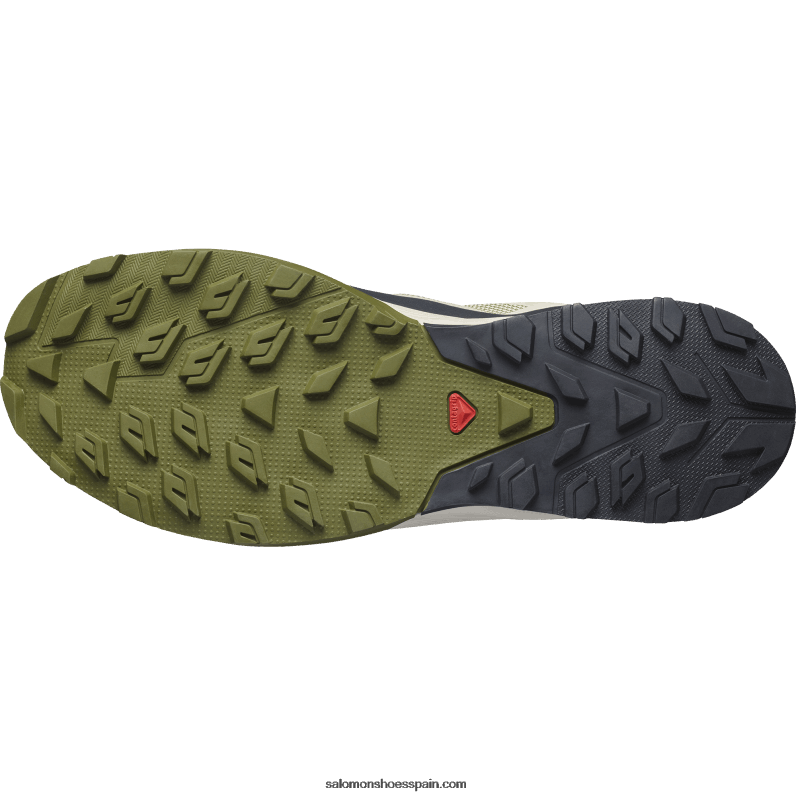 zapatos de senderismo para hombres - outrise clima impermeable Salomon 00B0PZ54 gris musgo/noche oliva/almendra dulce