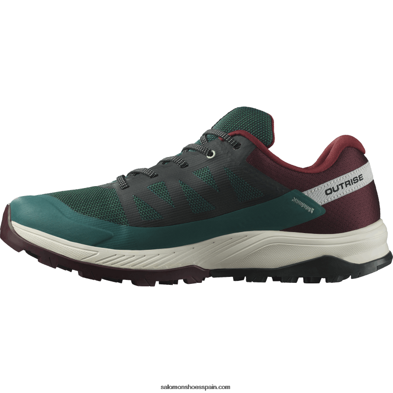 zapatos de senderismo para hombres - outrise clima impermeable Salomon 00B0PZ55 pino ponderosa/chocolate amargo/helado de vainilla