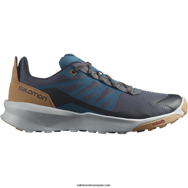 zapatos de senderismo para hombres - patrulla Salomon 00B0PZ46 imán/azul perla/marrón tabaco