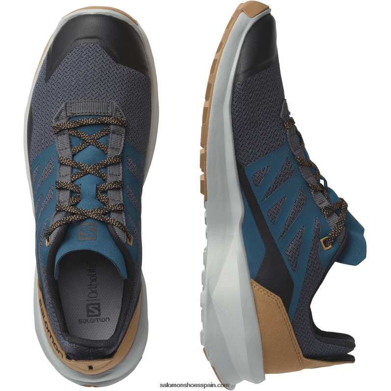 zapatos de senderismo para hombres - patrulla Salomon 00B0PZ46 imán/azul perla/marrón tabaco