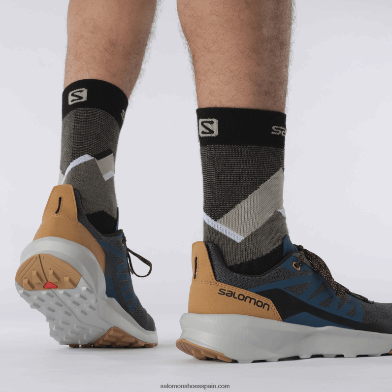 zapatos de senderismo para hombres - patrulla Salomon 00B0PZ46 imán/azul perla/marrón tabaco