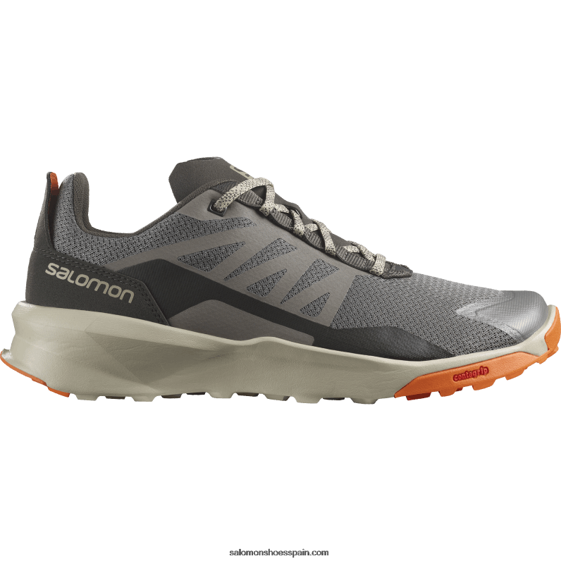zapatos de senderismo para hombres - patrulla Salomon 00B0PZ48 peltre/gris pluma/ibis escarlata
