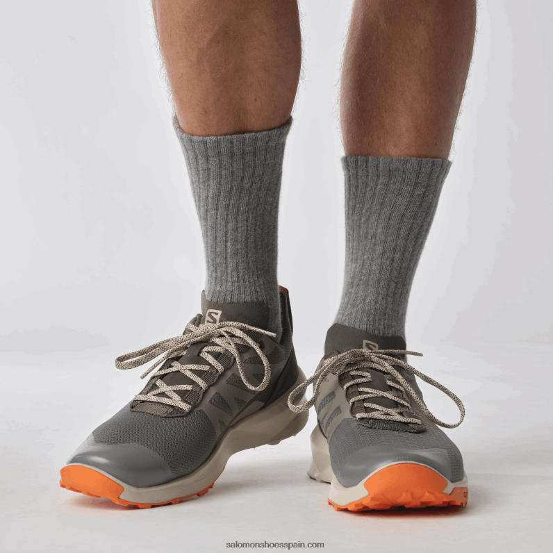 zapatos de senderismo para hombres - patrulla Salomon 00B0PZ48 peltre/gris pluma/ibis escarlata