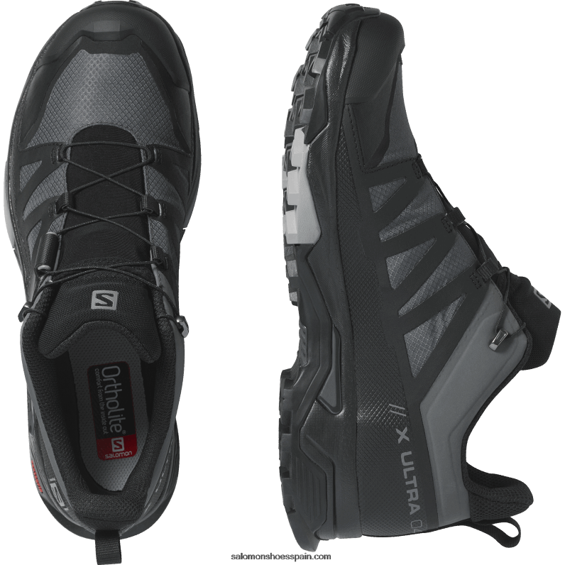 zapatos de senderismo para hombres - x ultra 4 gore-tex Salomon 00B0PZ13 imán/negro/monumento