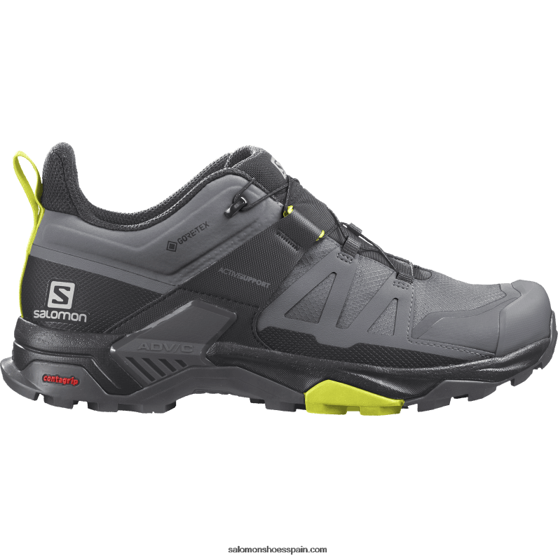 zapatos de senderismo para hombres - x ultra 4 gore-tex Salomon 00B0PZ14 sombra tranquila/negro/primrosa vespertina