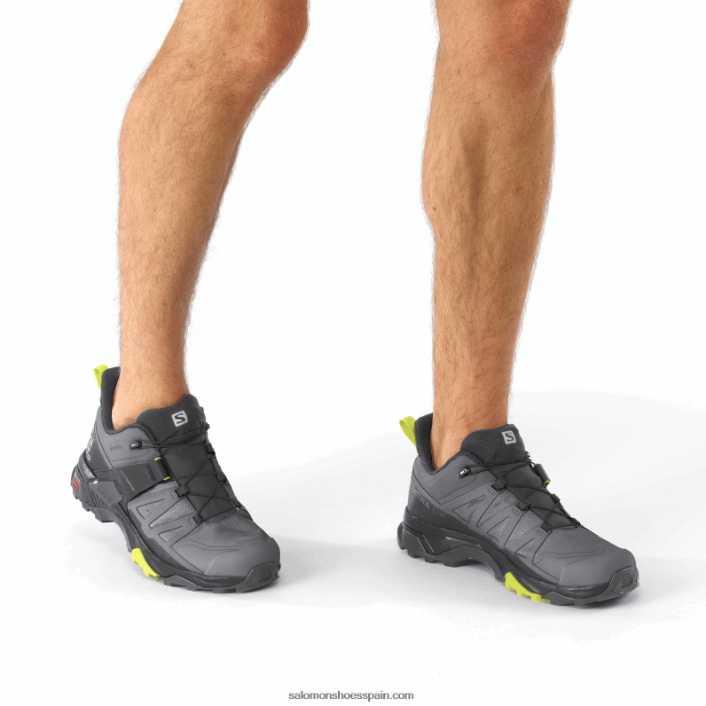 zapatos de senderismo para hombres - x ultra 4 gore-tex Salomon 00B0PZ14 sombra tranquila/negro/primrosa vespertina