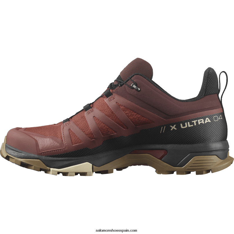 zapatos de senderismo para hombres - x ultra 4 gore-tex Salomon 00B0PZ15 henna quemada/negro/oro opaco