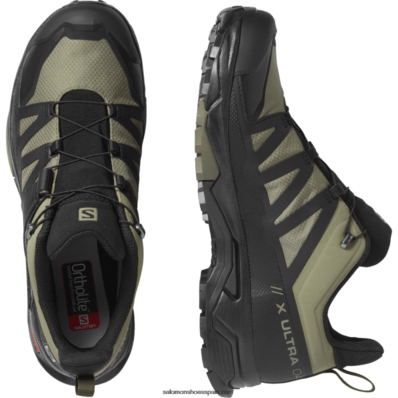 zapatos de senderismo para hombres - x ultra 4 gore-tex Salomon 00B0PZ16 verde liquen profundo/negro/oliva noche