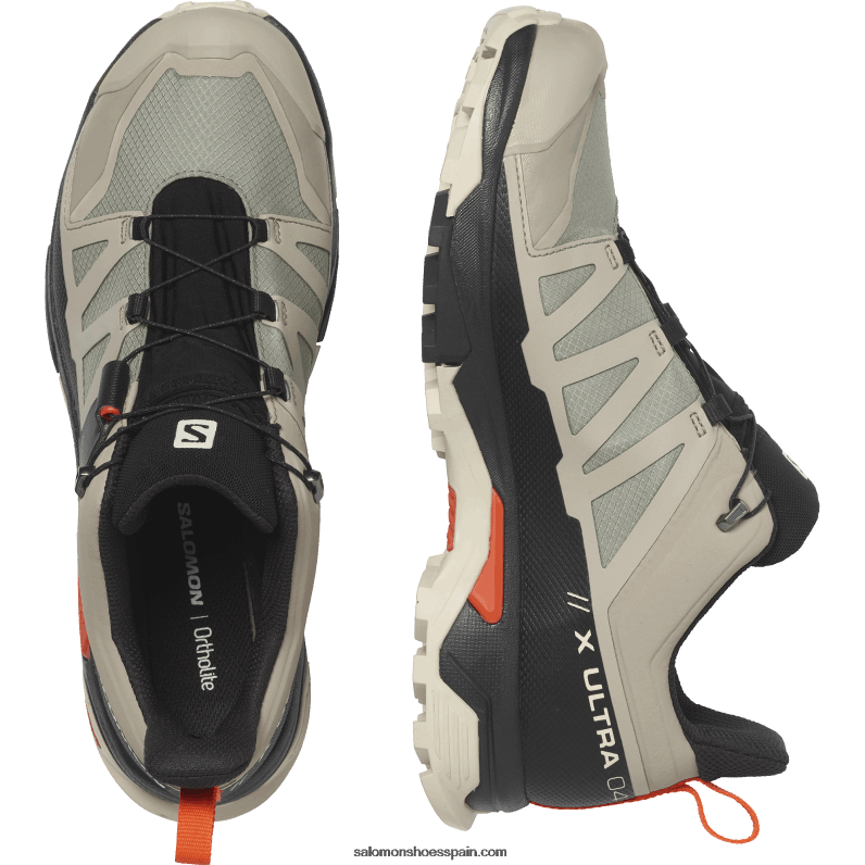 zapatos de senderismo para hombres - x ultra 4 gore-tex Salomon 00B0PZ18 caqui vintage/negro/tomate cherry