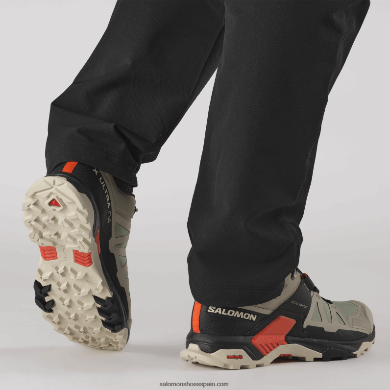 zapatos de senderismo para hombres - x ultra 4 gore-tex Salomon 00B0PZ18 caqui vintage/negro/tomate cherry