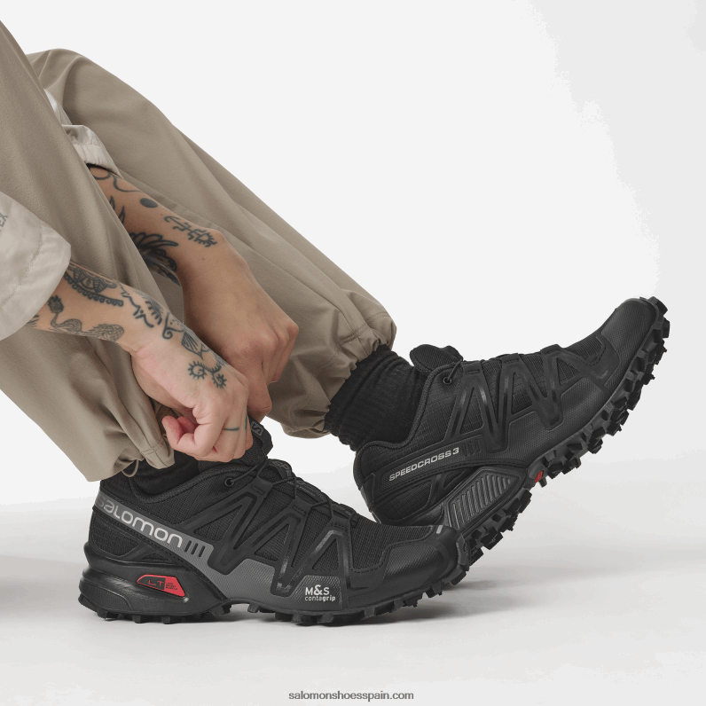 zapatillas deportivas para hombre - speedcross 3 Salomon 00B0PZ179 sombra negra/tranquila