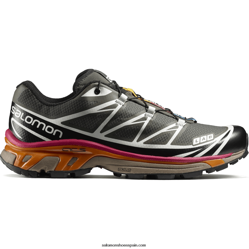 zapatillas sportstyle hombre - xt-6 recut Salomon 00B0PZ66 beluga/negro/naranja rojizo