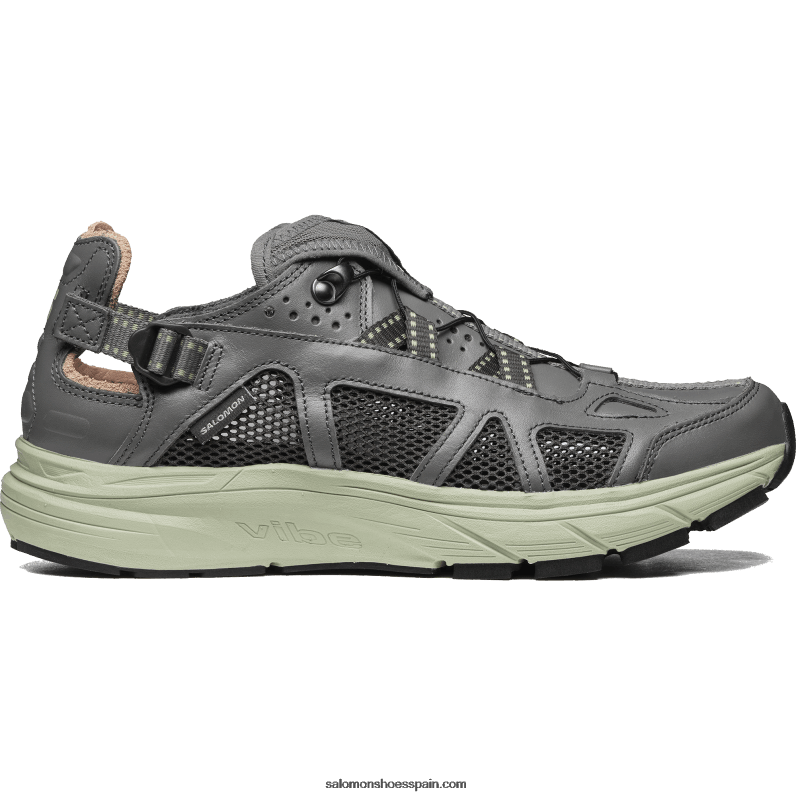 zapatos deportivos de hombre - cuero techsonic Salomon 00B0PZ176 peltre/salvia del desierto/beluga