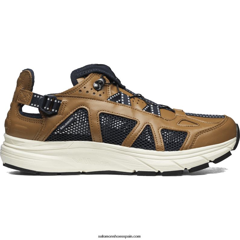 zapatos deportivos de hombre - cuero techsonic Salomon 00B0PZ177 goma/vainilla hielo/zafiro oscuro