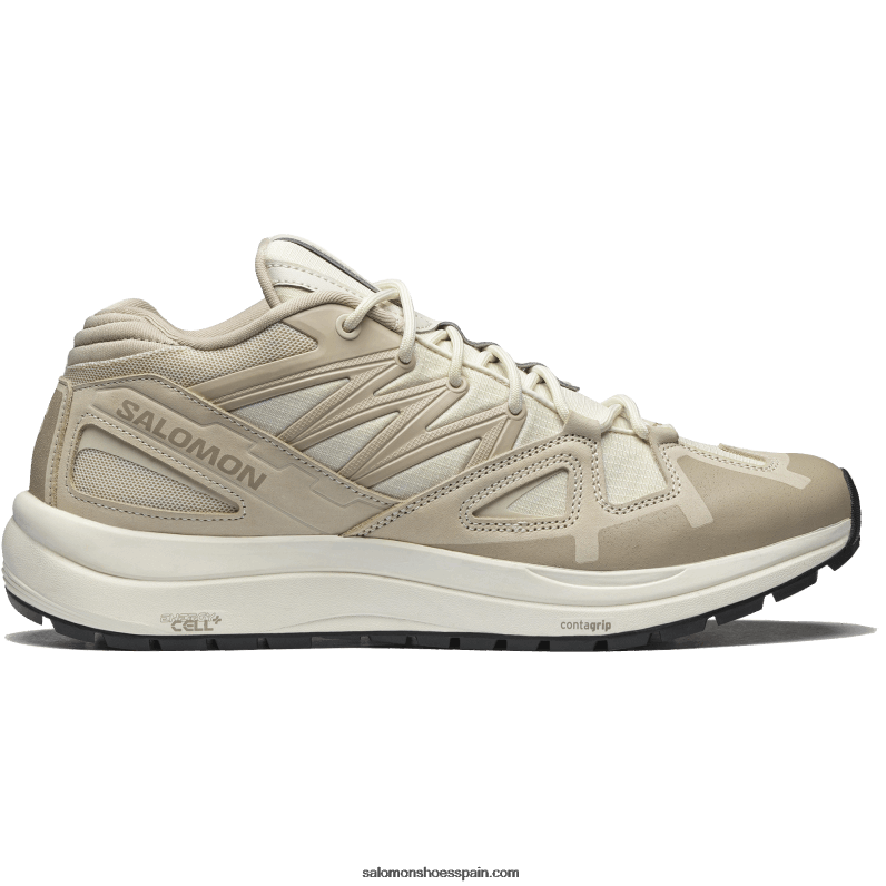 zapatos deportivos de hombre - odyssey 1 cuero avanzado Salomon 00B0PZ221 día lluvioso/gris pluma/hielo vainilla