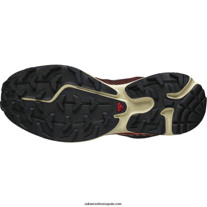 zapatos deportivos de hombre - xt-4 Salomon 00B0PZ219 chocolate amargo/mousse de moka/rojo fuego