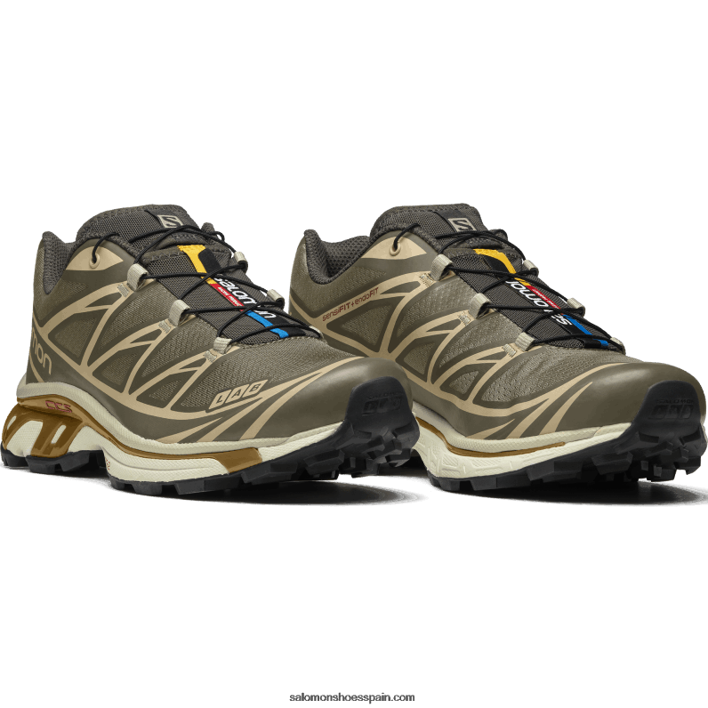 zapatos deportivos de hombre - xt-6 Salomon 00B0PZ71 beluga/peltre/oro mate