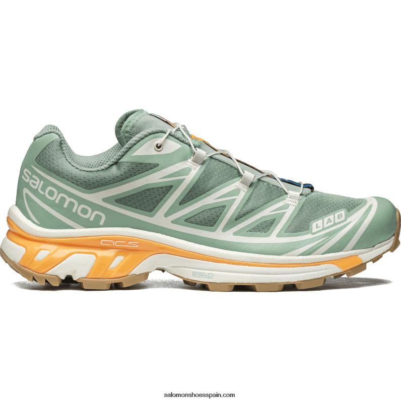 zapatos deportivos de hombre - xt-6 Salomon 00B0PZ75 verde granito/acuífero/naranja ardiente