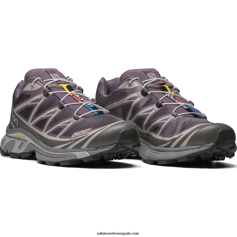 zapatos deportivos de hombre - xt-6 Salomon 00B0PZ79 paisaje lunar/gatito ciruela/gaviota