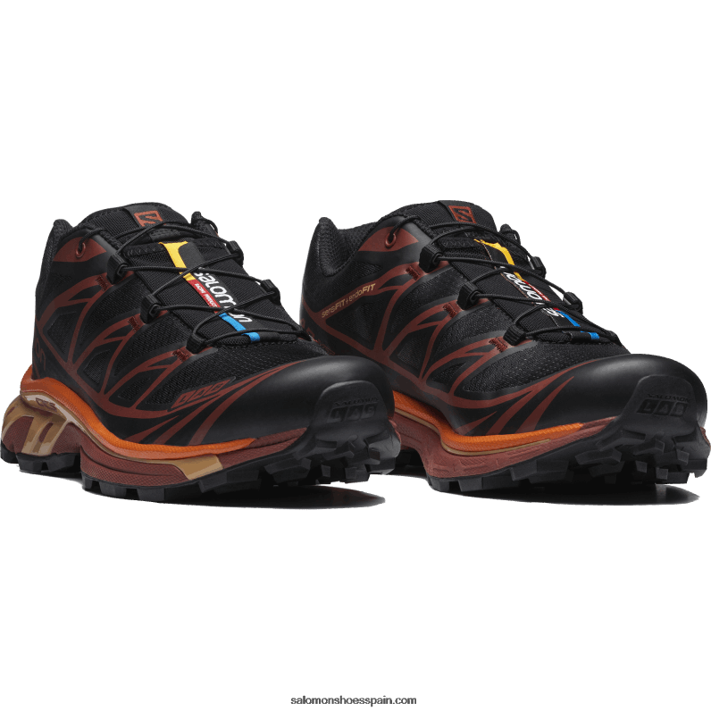 zapatos deportivos de hombre - xt-6 Salomon 00B0PZ86 negro/chocolate ciruela/naranja vibrante