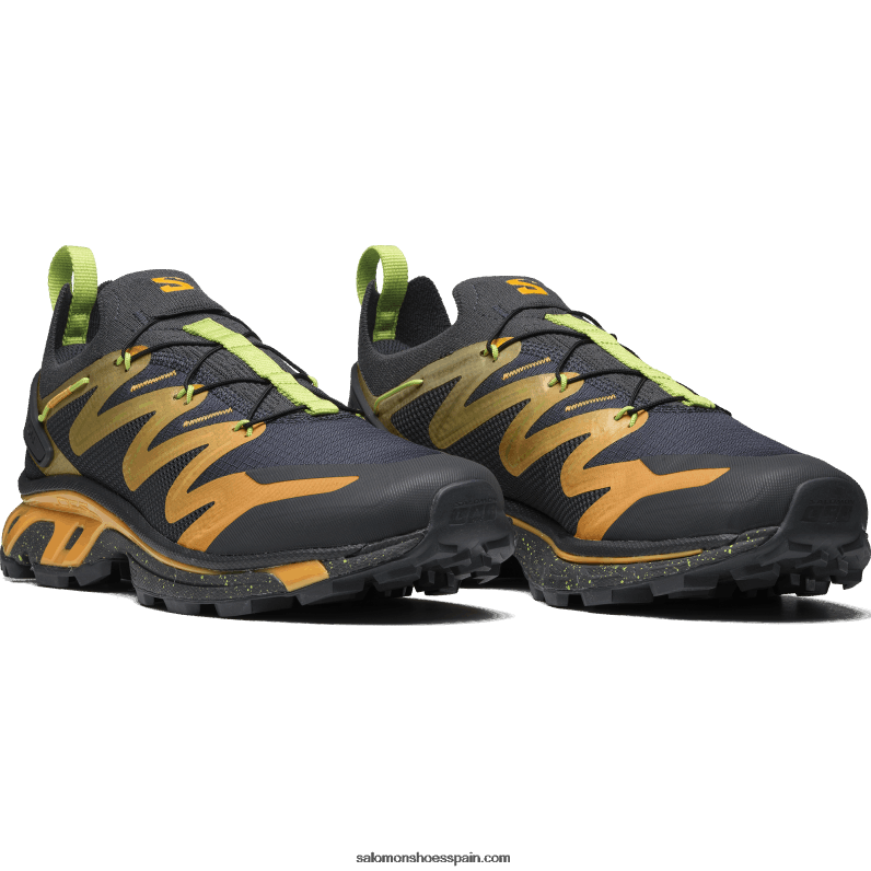 zapatos deportivos de hombre - xt-rush 2 Salomon 00B0PZ107 ébano/naranja ardiente/verde lima brillante