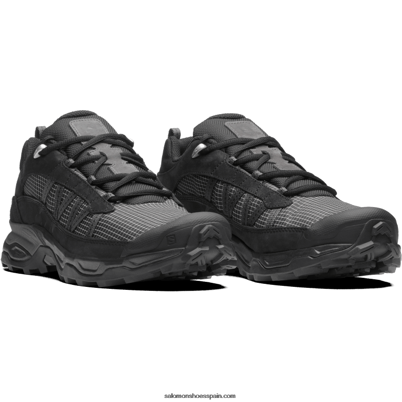 zapatos deportivos para hombres - refugio de cuero bajo Salomon 00B0PZ171 negro/imán
