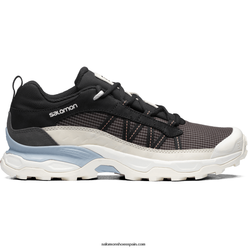 zapatos deportivos para hombres - refugio de cuero bajo Salomon 00B0PZ173 ciruela chocolate/hielo vainilla/azul zen
