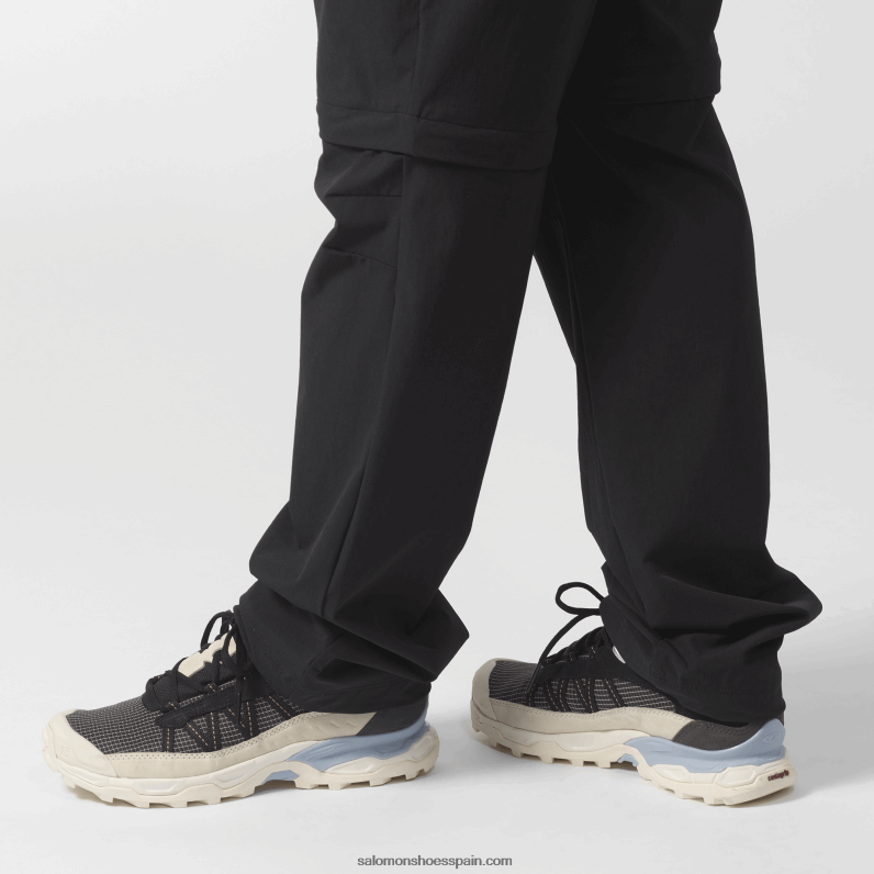 zapatos deportivos para hombres - refugio de cuero bajo Salomon 00B0PZ173 ciruela chocolate/hielo vainilla/azul zen