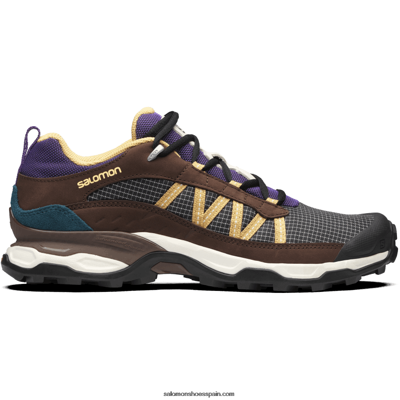zapatos deportivos para hombres - refugio de cuero bajo Salomon 00B0PZ174 helado de vainilla/fondant de chocolate/hoja de otoño