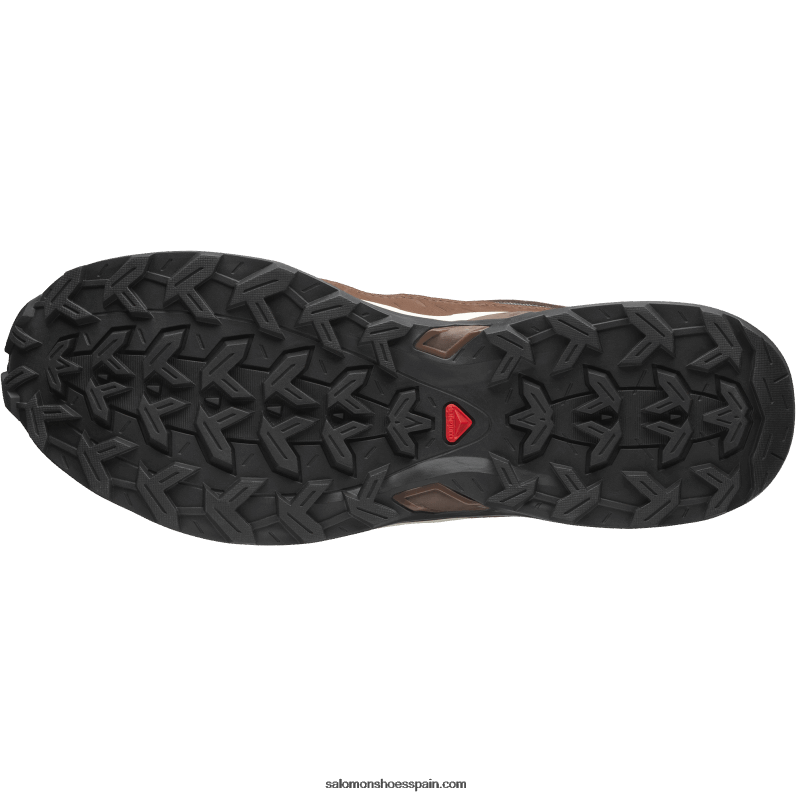 zapatos deportivos para hombres - refugio de cuero bajo Salomon 00B0PZ174 helado de vainilla/fondant de chocolate/hoja de otoño