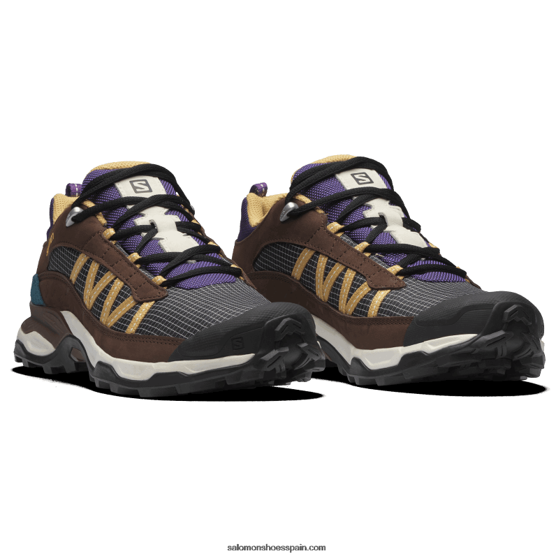 zapatos deportivos para hombres - refugio de cuero bajo Salomon 00B0PZ174 helado de vainilla/fondant de chocolate/hoja de otoño
