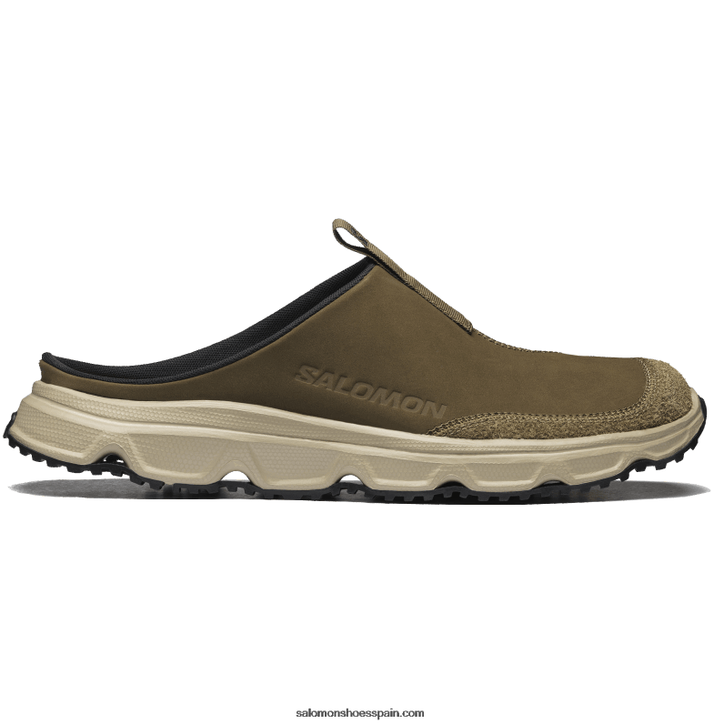 zapatos deportivos para hombres - rx slide leather advanced Salomon 00B0PZ182 canguro/safari/negro