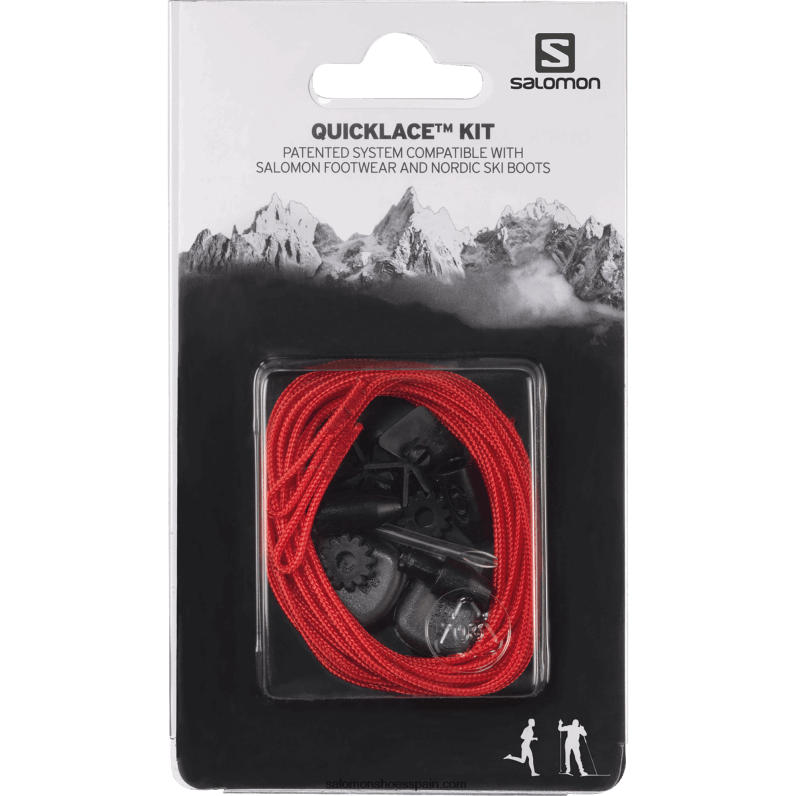 repuestos de mujer - kit de cordones rápidos Salomon 00B0PZ796 rojo