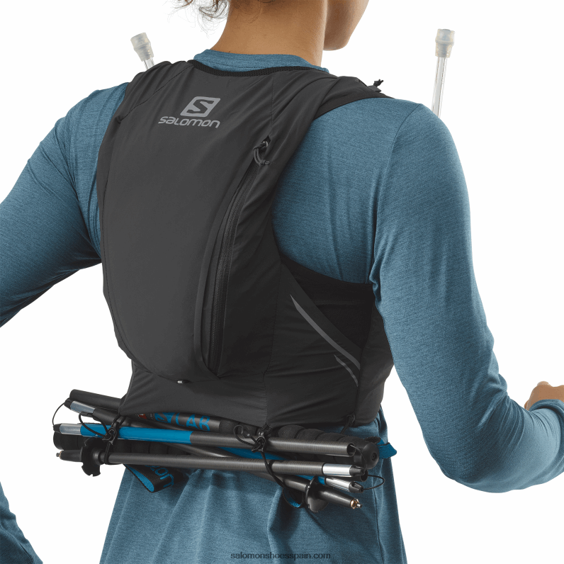 chaleco de running para mujer con petacas incluidas - sense pro 10 Salomon 00B0PZ979 negro/ébano