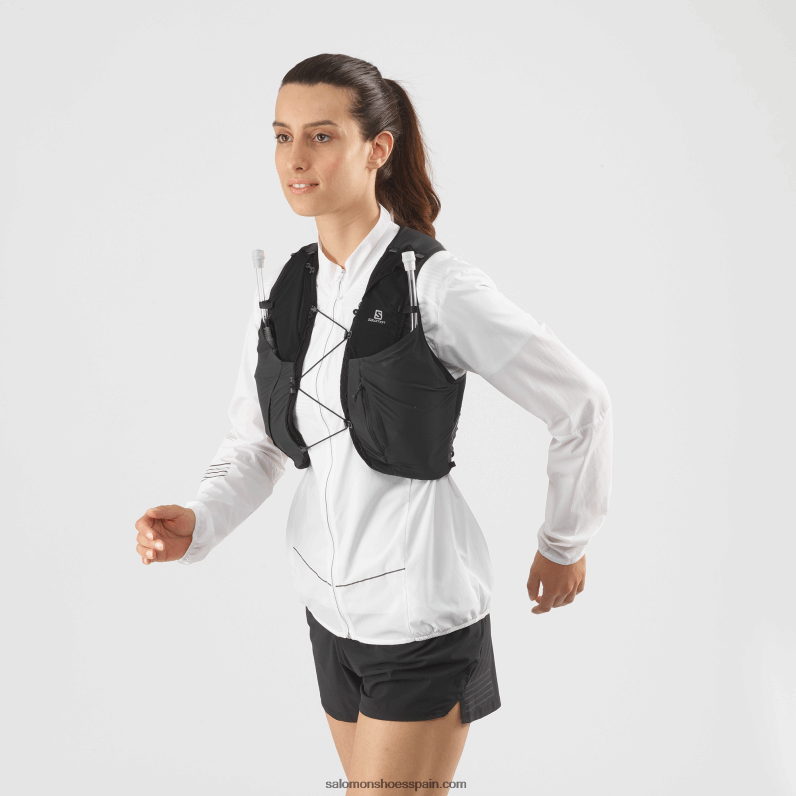 chaleco de running para mujer con petacas incluidas - sense pro 5 Salomon 00B0PZ976 negro/ébano