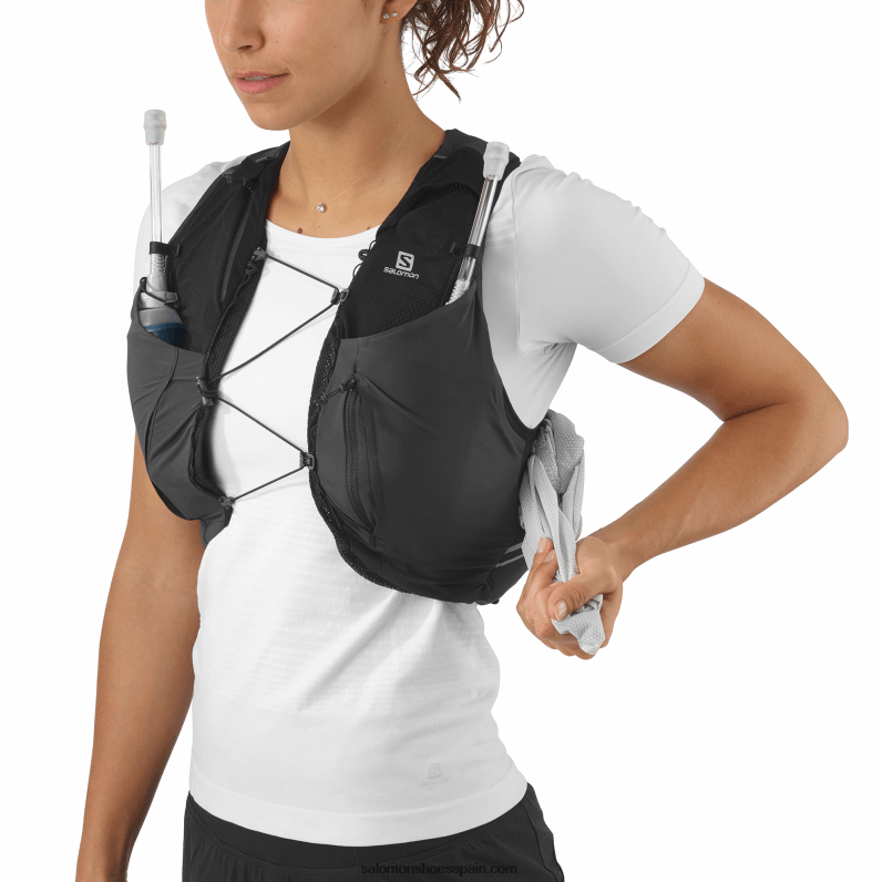 chaleco de running para mujer con petacas incluidas - sense pro 5 Salomon 00B0PZ976 negro/ébano