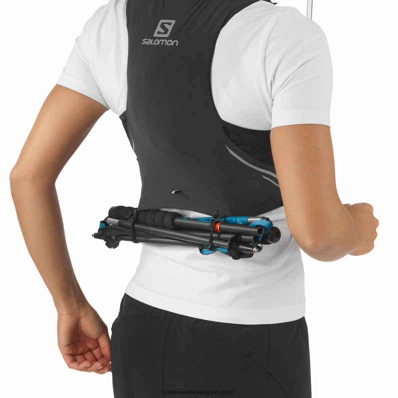 chaleco de running para mujer con petacas incluidas - sense pro 5 Salomon 00B0PZ976 negro/ébano