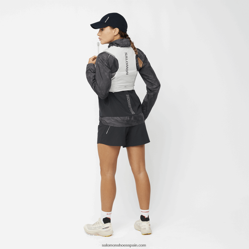 chaleco de running para mujer con petacas incluidas - sense pro 5 Salomon 00B0PZ977 hongo ostra/tono silencioso translúcido