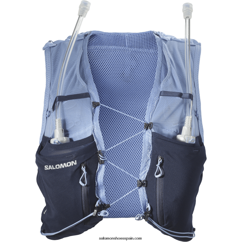 chaleco running mujer con petacas incluidas - adv skin 12 Salomon 00B0PZ966 mansión inglesa/iris negro