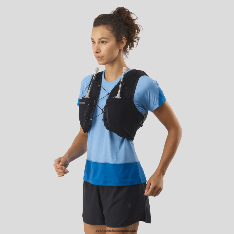chaleco running mujer con petacas incluidas - adv skin 12 Salomon 00B0PZ967 negro/ébano