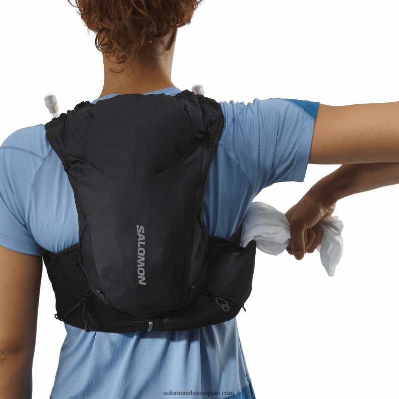 chaleco running mujer con petacas incluidas - adv skin 12 Salomon 00B0PZ967 negro/ébano