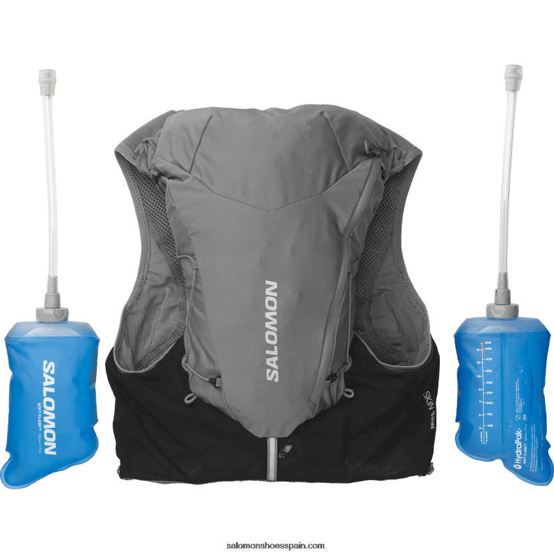 chaleco running mujer con petacas incluidas - adv skin 12 Salomon 00B0PZ968 sombra tranquila/negro