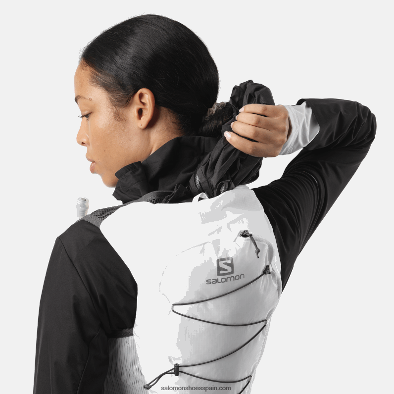 chaleco running mujer con petacas incluidas - piel activa 8 Salomon 00B0PZ982 blanco/ébano