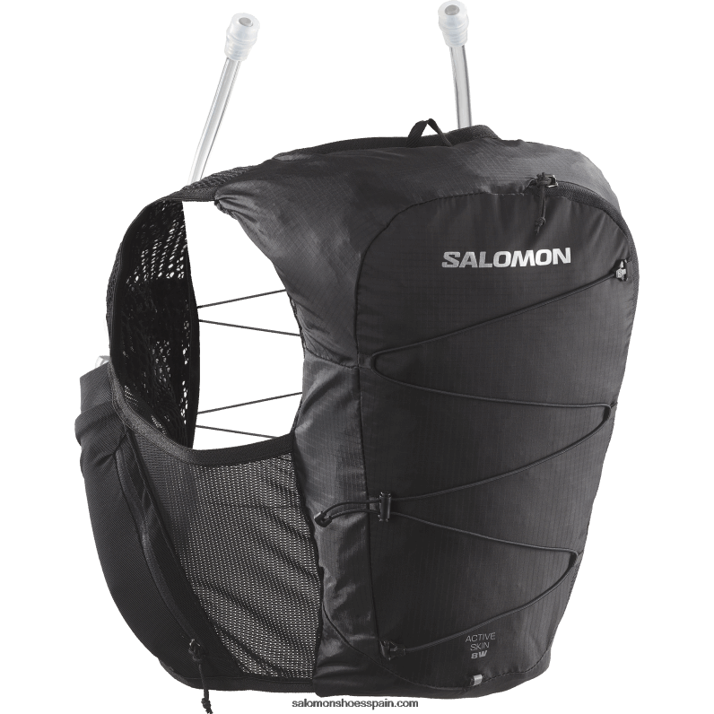 chaleco running mujer con petacas incluidas - piel activa 8 Salomon 00B0PZ983 negro