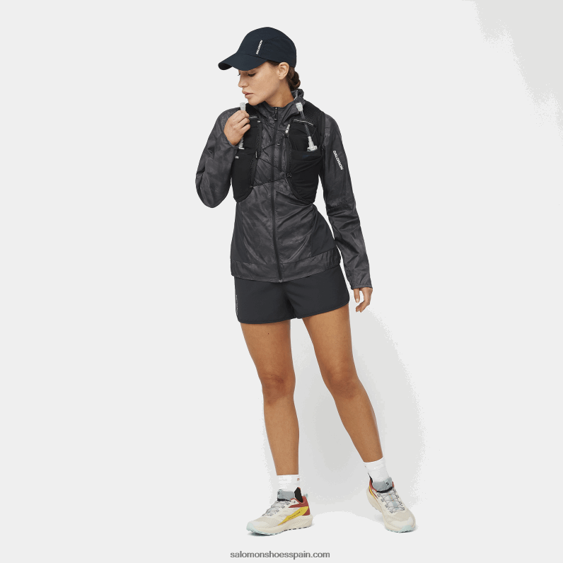 chaleco running mujer con petacas incluidas - piel activa 8 Salomon 00B0PZ983 negro