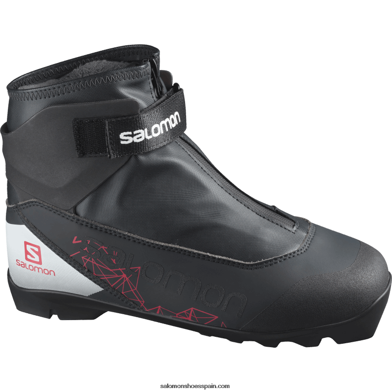 botas nórdicas clásicas de mujer - vitan plus prolink Salomon 00B0PZ1339 ébano/rojo/blanco