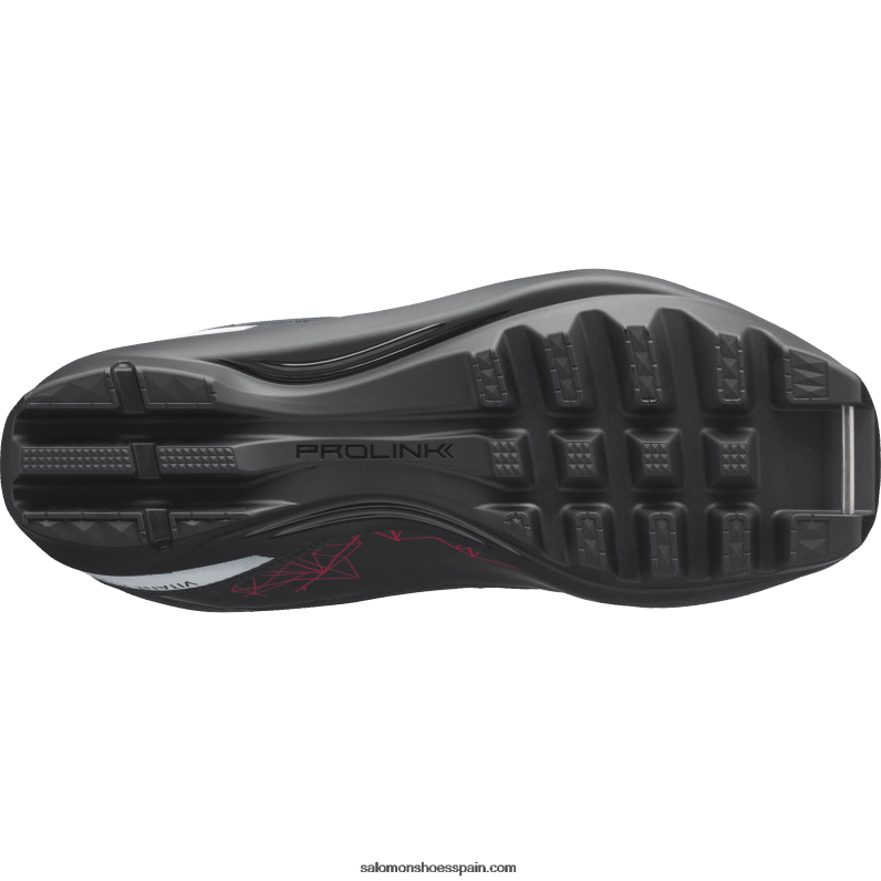 botas nórdicas clásicas de mujer - vitan plus prolink Salomon 00B0PZ1339 ébano/rojo/blanco